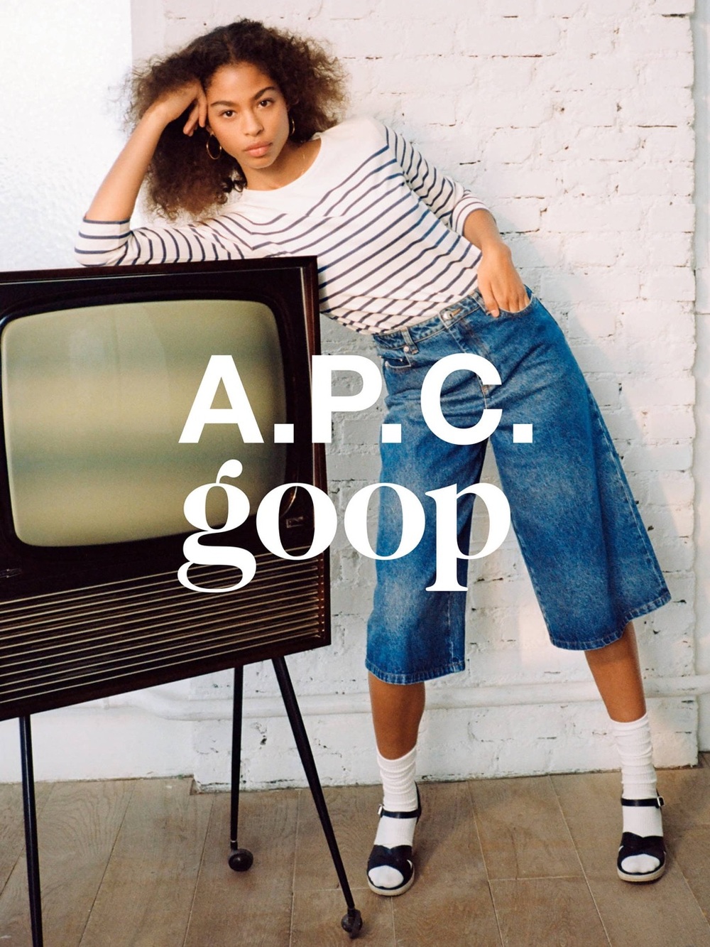 A.P.C. Blue Denim Wide-Leg Culottes